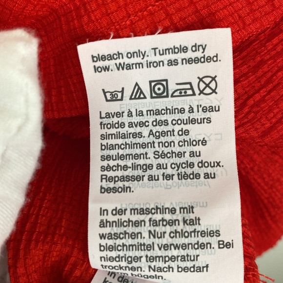 Madewell Texture and Thread Peasant Top Small Red - Picture 7 of 8